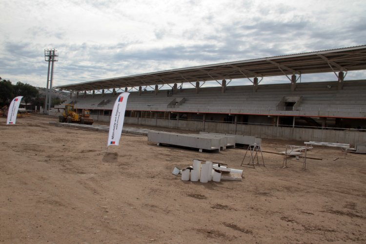 Estadio de Ovalle alcanza un 57% de avance en sus obras