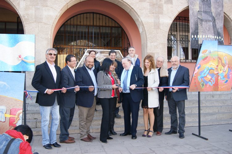 Con distintos estilos, artistas sanjuaninos plasman su mirada del Túnel Agua Negra en obras alusivas al mega proyecto