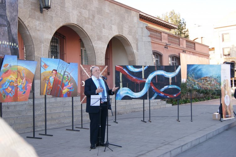 Con distintos estilos, artistas sanjuaninos plasman su mirada del Túnel Agua Negra en obras alusivas al mega proyecto