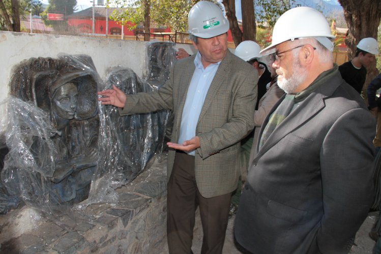Un 23% de avance presenta remodelación de Plaza de Armas de Vicuña