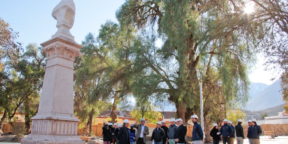 Un 23% de avance presenta remodelación de Plaza de Armas de Vicuña