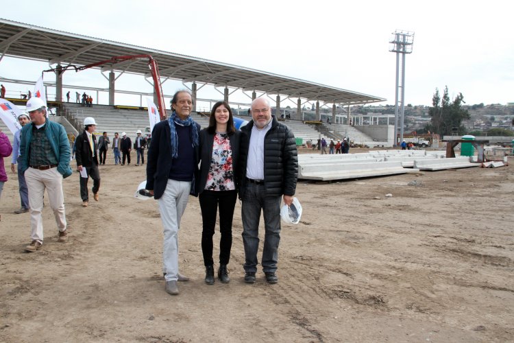Estadio de Ovalle alcanza un 57% de avance en sus obras