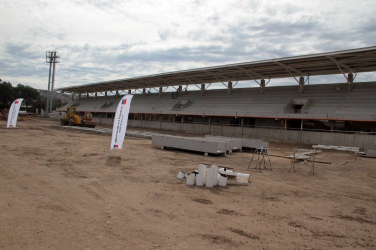 Estadio de Ovalle alcanza un 57% de avance en sus obras
