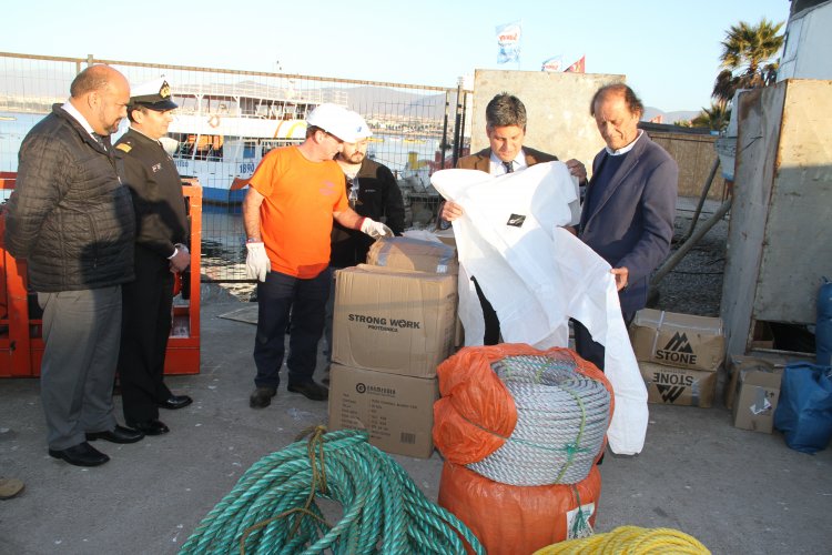 Llega equipamiento para drenaje de restos oleosos de barco don Humberto