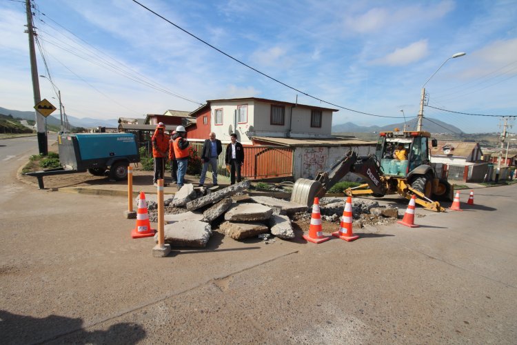 Comienza reparación de pavimentos en Villa Lambert de La Serena