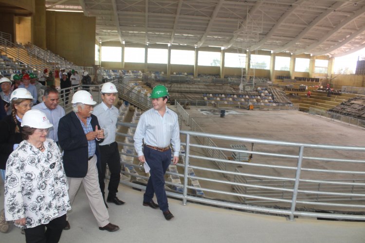 Más de un 90% de avance presentan obras del Polideportivo en Las Compañías