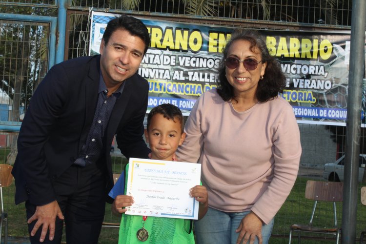 En barrio Baquedano de Coquimbo finaliza con éxito proyecto deportivo de baby fútbol para niños y niñas