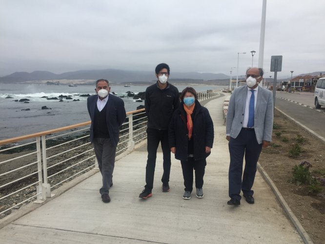 Mejorado paseo peatonal de la costanera de Los Vilos potenciará a las caletas de San Pedro y Las Conchas