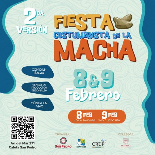 “FIESTA COSTUMBRISTA DE LA MACHA” INVITA A CELEBRAR A TODA LA COMUNIDAD EN LA CALETA SAN PEDRO