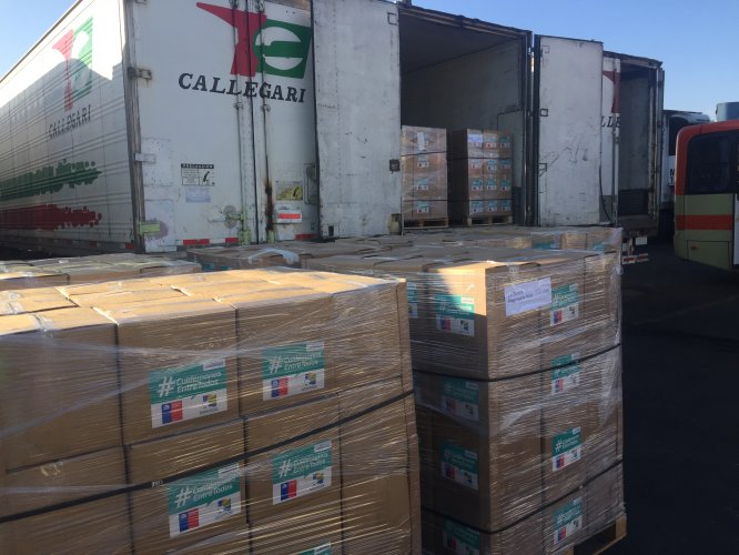 Con foco en los adultos mayores comenzó la distribución de canastas de alimentos para chile en la Región de Coquimbo Con foco en los adultos mayores comenzó la distribución de canastas de alimentos para chile en la Región de Coquimbo