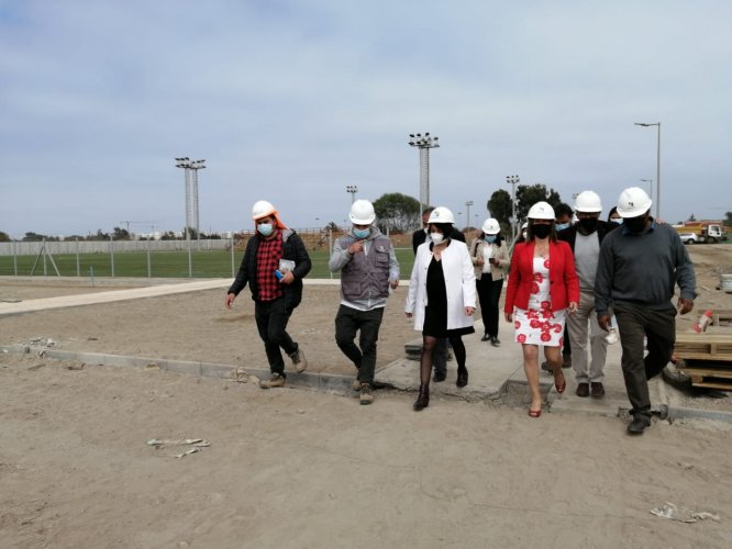 Gobierno Regional fiscaliza avance de obras del Complejo Deportivo Las Vegas Sur Gobierno Regional fiscaliza avance de obras del Complejo Deportivo Las Vegas Sur