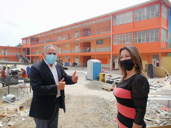 Consejeros Regionales conocen avance en obras de 4 colegios del Servicio Local Puerto Cordillera de Coquimbo